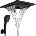 thumbnail image 1 of Cabezal de ducha Combo ELLO y ALLO Rainfall con dispositivo portátil negro mate, 1 of 6