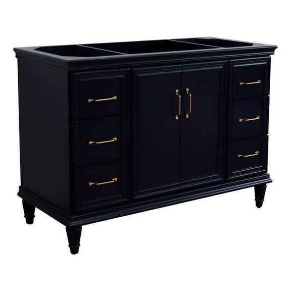 48 in. Single Wooden Vanity  Blue Finish Cabinet Only