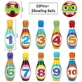 thumbnail image 2 of Kids Bowling Set With 10 Bowling Pins & 2 Balls, Educational Early Development Indoor & Outdoor Games Set, 2 of 4