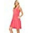 thumbnail image 2 of Yelete Womens Bohemian Bella Sleeveless Layered Dress (Small, Coral), 2 of 4