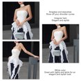 thumbnail image 3 of Blusa sin mangas de verano sin tirantes con dobladillo irregular para mujer para uso diario, 3 of 8