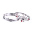 thumbnail image 1 of Set of 2 Purple  Adjustable Open Rings Engagement Rings Y2K Adjustable Rings Alloy Material Aesthetic Jewelry FGS, 1 of 7