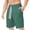 Dark Green -CA27, variant on Nestiefly Men's Cotton Shorts Casual Elastic Waist Drawstring Lightweight Workout Lounge Beach Jersey Sweat Shorts Black M