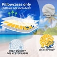 thumbnail image 2 of Yellow Blue Flower Pillow Covers 18x18 Inch Set of 2 White Gray Colored Throw Pillows Outdoor Waterproof Decor for Living Room Sofa Patio Funiture Garden Floral Polyester Pillow Covers 002J18, 2 of 5