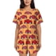 thumbnail image 1 of Fotbe Red Cars Conjunto de Pijama Estampado para Mujer, 2 Piezas, Ropa de Dormir con Camiseta de Manga Corta y Shorts Suaves-3X-Large, 1 of 6
