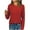 Red, variant on hotojiny Womens Long Sleeve T Shirt Casual Hollow out Crewneck Tops Lightweight Soft Spring Summer Trendy Blouse