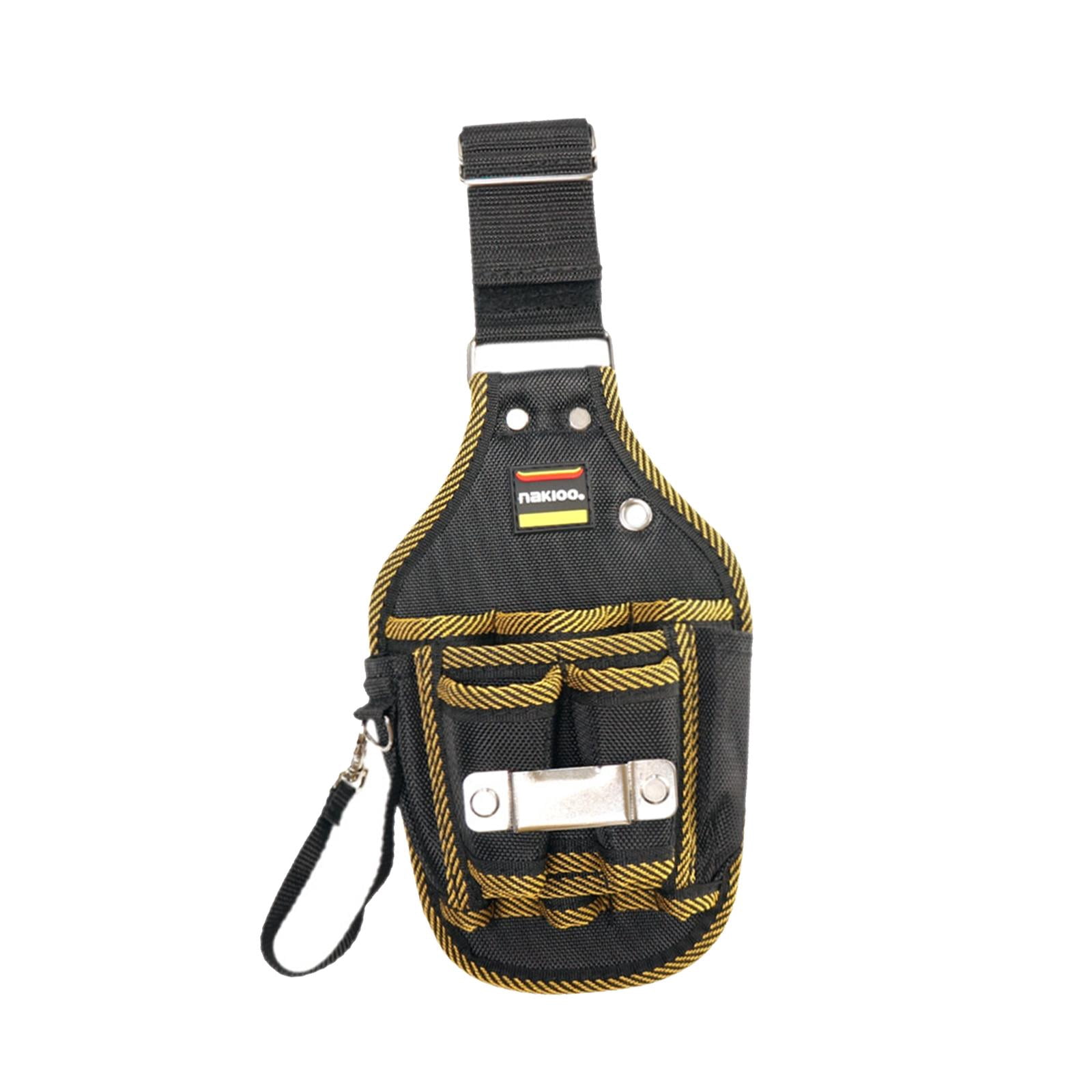 figatia Tool Belt Electrician Pouch Oxford Cloth Multifunction Waterproof Hardware Bag Open Tool Pouch for Roofer Plumbers Carpenters