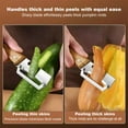 thumbnail image 4 of Vegetable Peelers,2-In-1 Multi-Functional Vegetable Peeler With Handle And Bottle Openers,Non-Slip Ergonomic Handles Stainless Steel Blade Kitchen Tool,Veggie Peeler,Kitchen Gadgets,Wood Handle, 4 of 8