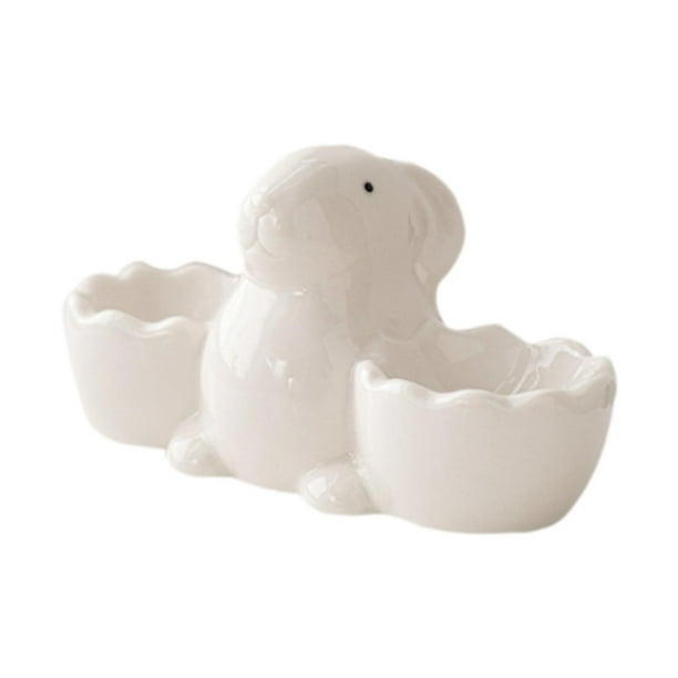 Bandeja de huevos Cocina de cocina Gadware Doble Soporte de Pascua Pascua Pastor de huevos para el desayuno Decoración de la Pascua Almuerzo