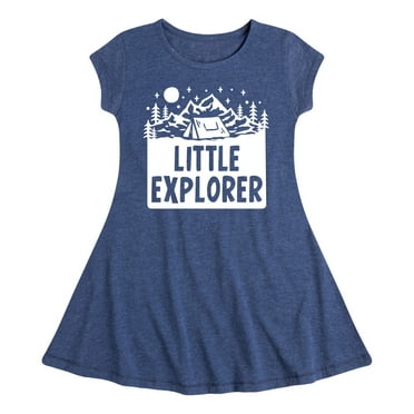 Instant Message - Little Explorer - Toddler & Youth Girls Fit & Flare Dress