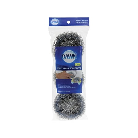 Dawn Ultra Steel Scrubbers, Gray/Silver, 3/Pack