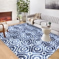 thumbnail image 4 of CAROMIO Machine Washable Rug 8 x 10 Moroccan Boho Area Rugs with Non Slip Rugs for Living Room Bedroom Modern Rug Carpet Stain-Resistant, Blue, 4 of 5