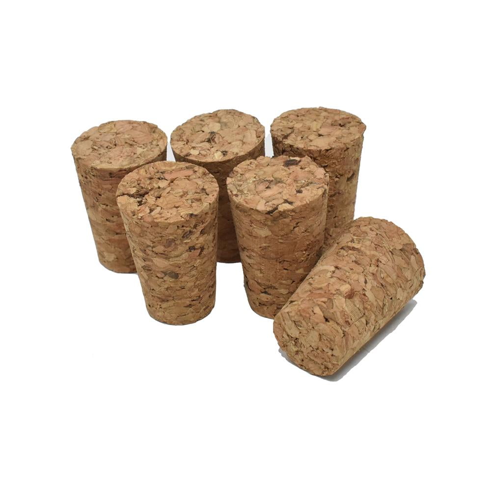 Tapered Cork Stopper, Natural, 5/8Inch, 6Count