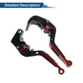 thumbnail image 5 of Short Long Brake Clutch Levers for Honda CBR600RR 2007-2016 Adjustable Motorcycle Handlebar Brake Lever Aluminum Alloy Black Handle Red End, 5 of 6