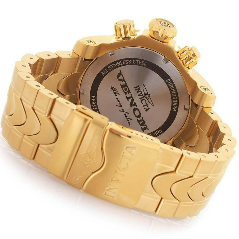 Invicta 29644 Men s Venom Gunmetal Dial Yellow Gold Bracelet Watch