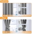 thumbnail image 5 of Hiasan Blackout Curtains for Bedroom - Thermal Insulated & Light Blocking Window Curtains for Living Room, 2 Drape Panels Sewn with Tiebacks, Silver Grey, 42 x 54 Inch, 5 of 13