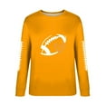 thumbnail image 4 of SwiftWear Game Day Football Sweatshirt for Women Relaxed Fit Crewneck Pullover Soft Long Sleeve Casual Wear with Athletic Print Yellow, 4 of 4