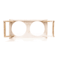 thumbnail image 6 of Pronk! Whitewash White Large 19 x 8 Inch Wood Adjustable Water & Pet Food Feeder, 6 of 6