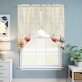 thumbnail image 6 of Vintage Mushrooms Swag Valances for Windows 2 Pack Spring Flowers Plants Beige Background Swag Kitchen Curtains 36 Inches Long Rod Pocket Short Window Treatment for Kitchen Bathroom 28"x36", 6 of 9