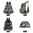 thumbnail image 4 of FORMRS Mini Backpack Purse for Women Travel Daypack Casual Shoulder Bag, Flamingo Leaves Pattern, 4 of 7