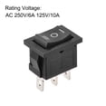 thumbnail image 3 of Interruptor de palanca mini barco negro interruptor de palanca para barco coche marino ON/OFF/ON AC 250V/6A 125V/10A, 2 piezas, 3 of 4