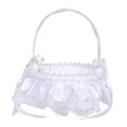 thumbnail image 4 of Satin Flower Basket Fariy Wedding Basket with Handl Flower Girl Basket for Bridal Engagement Wedding Supplies Ceremony E, 4 of 9