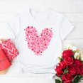 thumbnail image 2 of VALMASS Women Valentine's Day Shirts Short Sleeve Crewneck Heart Graphic T-Shirts Casual Pullover Tunic Tops (L, C White), 2 of 5