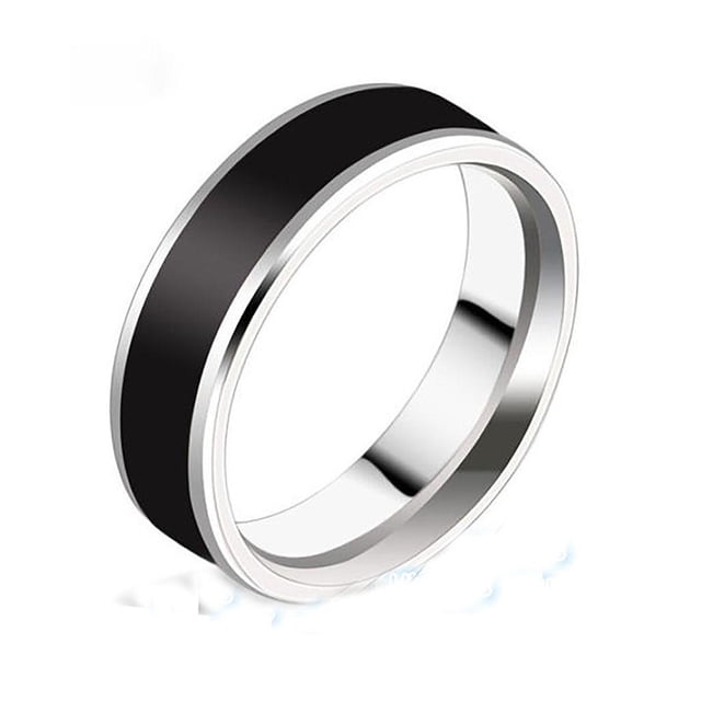 Joyería Titanium La Acero Inoxidable de para Las Mujeres Tamaño 5 Negro Yuyangstore Anillo de acero inoxidable