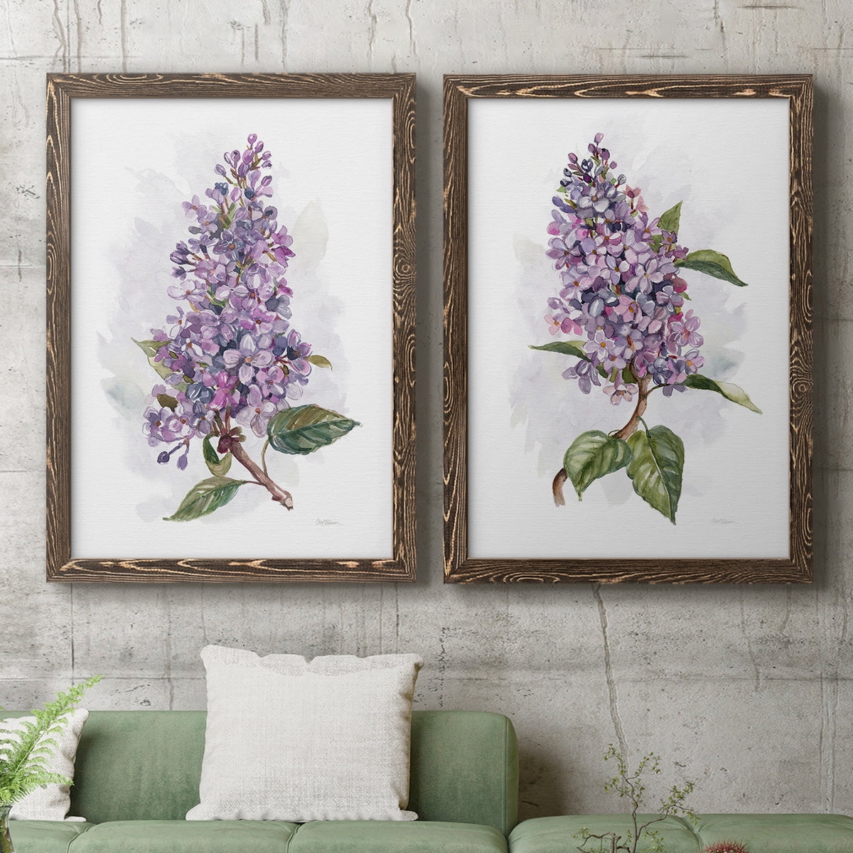 Awash in Lilac I - Premium Framed Canvas 2 Piece Set - Ready to Hang