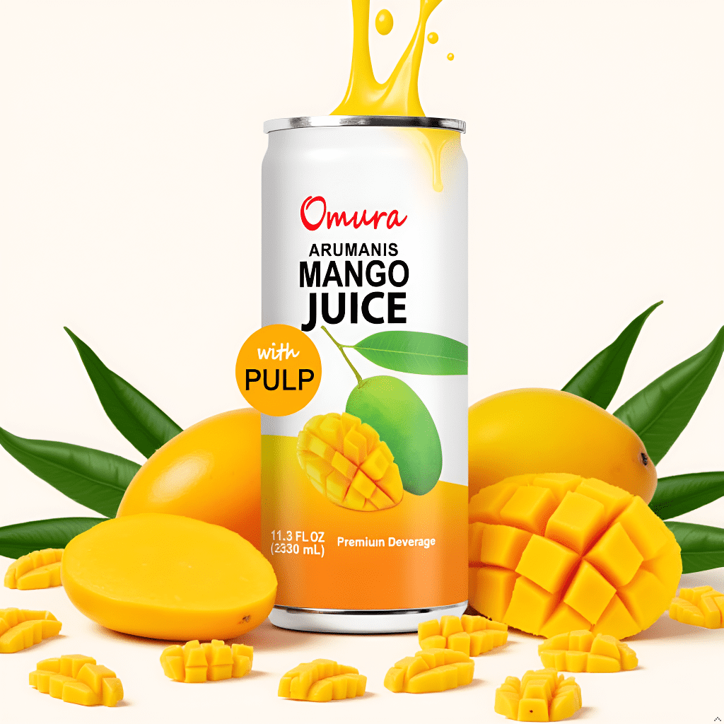 Mango Juice | Omura MANGO JUICE from Natural Fruit with PULP 11.3 Fl. Ounces