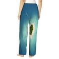thumbnail image 3 of Fotbe Paradise Island Women's Pajama Pants,Sleepwear Pants,Pj Bottoms Drawstring And Pockets-Medium, 3 of 9