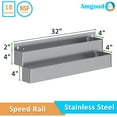 thumbnail image 3 of AmGood 32 in. Double Tier Stainless Steel Speed Rail Rack for Commercial Bars, NSF, 3 of 6