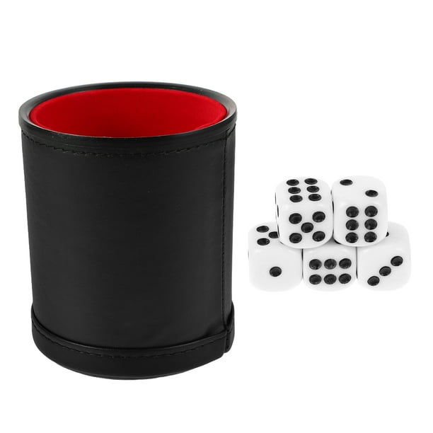 Taza de dados agitadora silenciosa forrada de fieltro, accesorios de dados, tazas de dados para juegos de mesa con taza para juegos de dados familiares y juegos de dados de fiesta