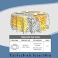 thumbnail image 3 of Round Tablecloth 60 Inch,Orange and Grey Flower Table Cloth Autumn Holiday Polyester Table Cover Decorative for Indoor Outdoor Kitchen Dining Party, 3 of 6