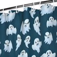 thumbnail image 3 of Dark Blue Halloween Ghosts Shower Curtain 36"x72" ,Bathroom Decorative Shower Curtains Set with 12 Hooks,Modern Waterproof Washable Shower Curtain, 3 of 6