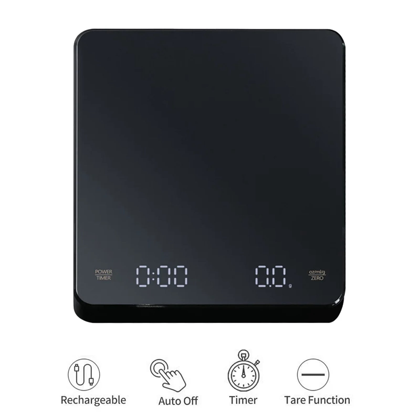 Intelligent Mini Brewed Coffee Electronic Scale with Timer LED Screen Digital Coffee Scale 0.1g Precision Coffee Kitchen Scale