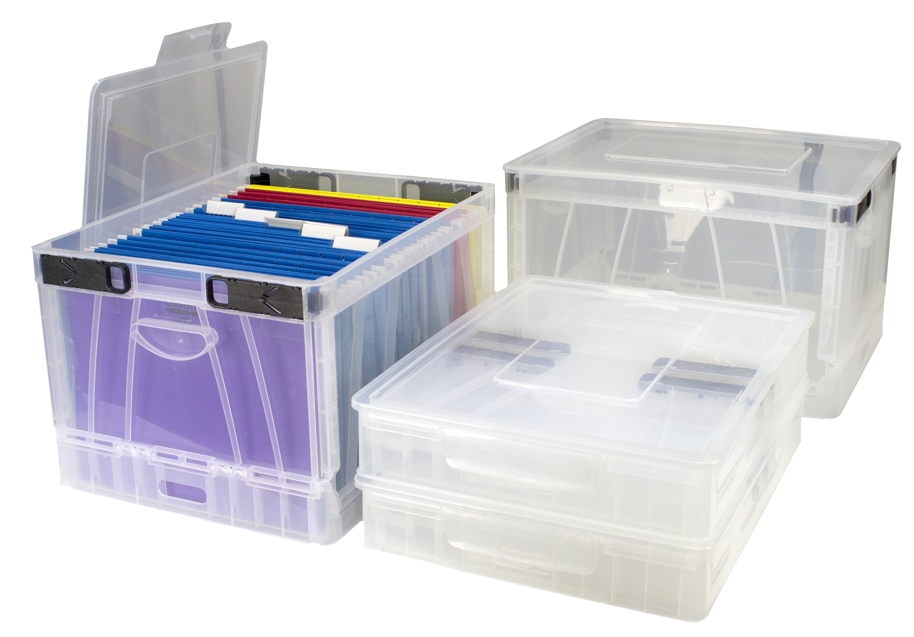 Folding Storage Cube with Lid, Clear(4 units/pack)