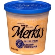 Merkt's Sharp Cheddar Spreadable Cheese, 12.9oz, Tub, Refrigerated/Chilled