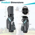 thumbnail image 2 of 14-Way Divider Gray and Blue Golf Cart Bag with 6 Pockets and Cooler, 2 of 10