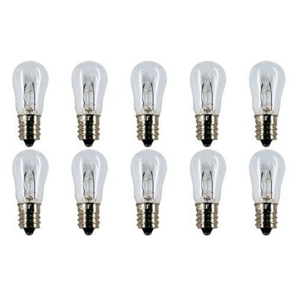 CEC Industries #10S-6 120V Bulbs, 120 V, 10 W, E12 Base, S-6 shape (Box of 10)