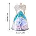 thumbnail image 3 of Eternal Rose Angel In Glass Dome Valentine'S Day Preserved Rose Bouquet Elegant Display Piece Desktop Ornament Home Decor, 3 of 6
