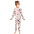 thumbnail image 3 of Dailycode Cotton Pajama Set Snug Fit Long Sleeve Top and Pants for 18M-8Y Colorful Rocking-horse, 3 of 7