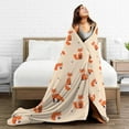 thumbnail image 3 of Fox Soft Blanket All Season Fuzzy Throw Warm Lightweight Blanket Fleece Throws Flannel Blankets for Bed Sofa Couch Travel Home Living Room Decor 50"X60", 3 of 6
