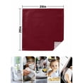 thumbnail image 5 of Cloth Napkins Set of 6 - 20x20 Inches, Pure Red Wine Washable Reusable Table Napkins, Simple Solid Color Soft & Absortbent Dining Napkin for Party Wedding Hotel Restaurant, 5 of 8