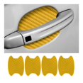 thumbnail image 1 of 4PCS Car Door Handle Sticker, Carbon Fiber Anti-Scratches Car Door Cup Protector, Non-Marking Auto Door Handle Protective Film, Universal for Most Car Handles,Gold, 1 of 6