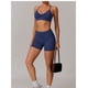 thumbnail image 3 of Conjuntos de entrenamiento for mujer, 2 piezas, sujetador deportivo, camiseta sin mangas, polainas de cintura alta, gimnasio, Yoga, ropa activa, Top de entrenamiento for mujer, 3 of 7