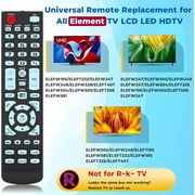 Replacement Element TV Remote – Universal Remote for Element LED/LCD Smart TVs. Works with 100 Series, E4AA50N, E4AA55N, E4AA65N, E1AC19N, E1AA24N, E1AA24N-G, ELEFT2416, ELEFT222, ELEFW247, ELEFW248