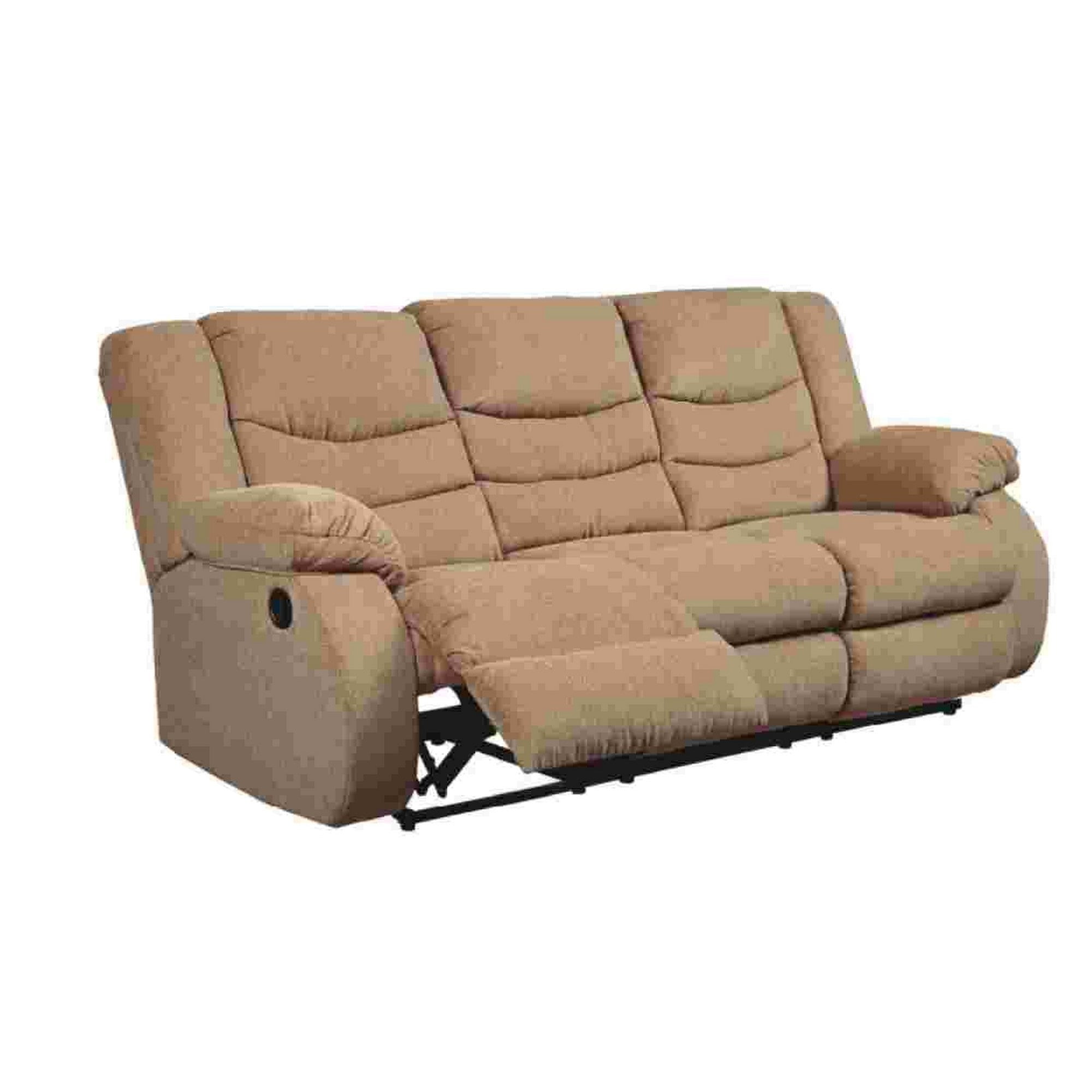 Reclining Sofa with Pull Tab Reclining Motion, Mocha Brown