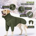 thumbnail image 2 of UOSIA Warm Dog Coat with Double Zipper, Winter Dog Clothes for Small Medium Large Dogs, 2 of 6
