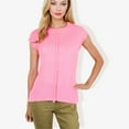 thumbnail image 5 of Women's Sleeveless Knit Top With Seam Front Detail- X Large, Pink, 5 of 6